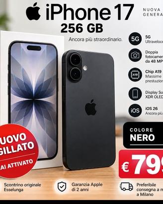 iPhone 7 nero 256 GB nuovo da attivare