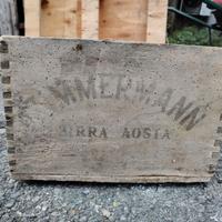 cassa legno antica birra ZIMMERMAN AOSTA
