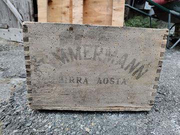 cassa legno antica birra ZIMMERMAN AOSTA