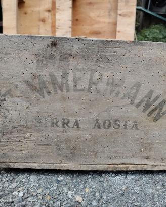 cassa legno antica birra ZIMMERMAN AOSTA