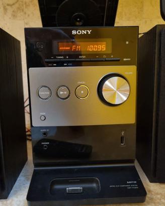 Micro HiFi Sony (CD/AUX/Radio/USB) con telecomando