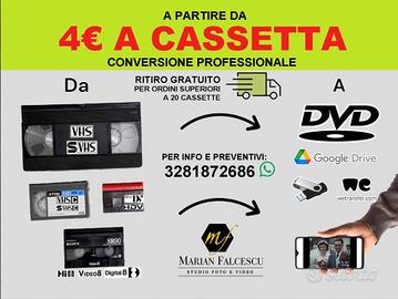 Conversione videocassette