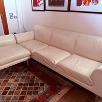 Divano Frau 3 posti + pouf in pelle