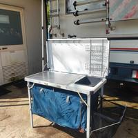 tavolo d'appoggio per fornelli campeggio