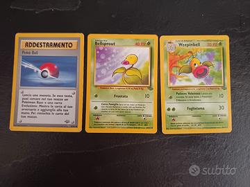Lotto Carte Pokémon Bellsprout Weepinbell Poké Bal