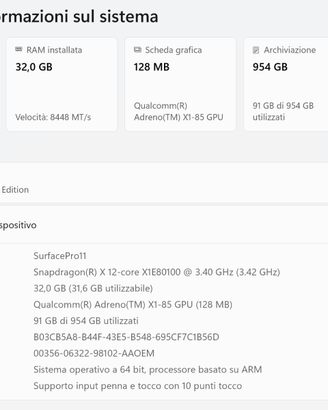 Surface Pro 11 + tasiera e Penna + Perfetto
