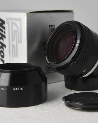 NIKON NIKKOR 85 MM F. 1,8 AI PARALUCE HN-7 SCATOLA
