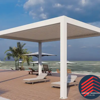 Pergola bioclimatica 3x4 m lamelle bianco led rgb