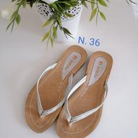 infradito donna bianchi e argento 