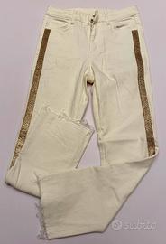 Jeans Bianchi Donna Con Strass