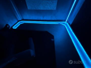 Scrivania Gaming Angolare 250x200cm con LED