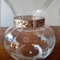 ampio vaso in cristallo firmato