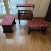 Set portariviste e coffee table mid century