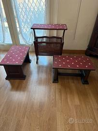 Set portariviste e coffee table mid century