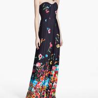 Abito donna lungo nero floreale tg s Mango Suit