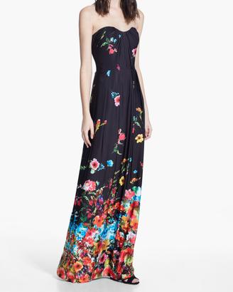 Abito donna lungo nero floreale tg s Mango Suit