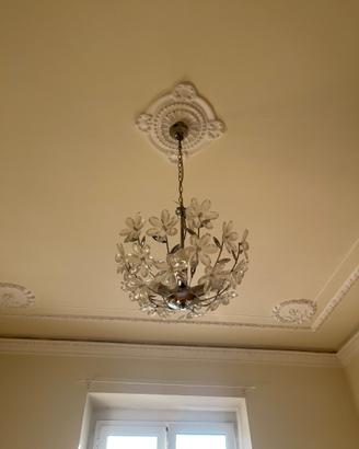Lampadario moderno a fiori in cristallo/acrilico –