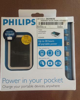 Alimentatore ricaricabile per cellulari, mp3,ecc