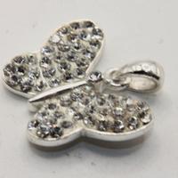 Splendido ciondolo farfalla argento pietre CZ