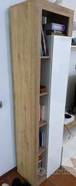 Colonna libreria Bianca/Rovere