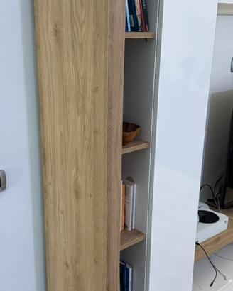 Colonna libreria Bianca/Rovere