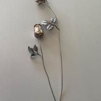 Coppia di Rose in Argento 925