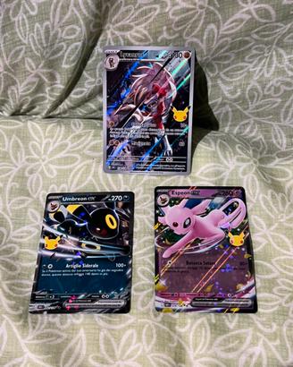 Set 3 carte Pokémon 30 anniversario ita
