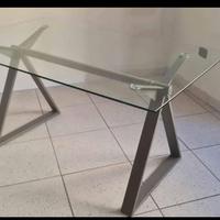 Scrivania/Tavolo Design Moderno in Vetro Temperato