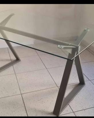 Scrivania/Tavolo Design Moderno in Vetro Temperato