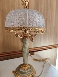 Lampada in ghiaccio cristallo dorato
