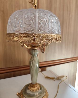 Lampada in ghiaccio cristallo dorato