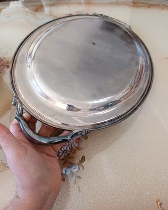 vassoio ovale vintage placcato argento 