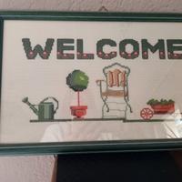 Quadretto ricamato a mano