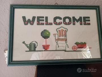 Quadretto ricamato a mano