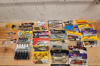 Lotto esche gomme bass fishing