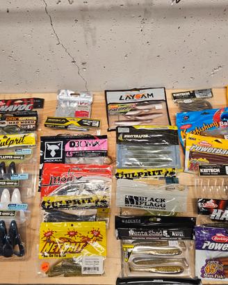 Lotto esche gomme bass fishing