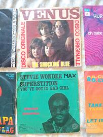 12 vinili 45 giri musica US e UK anni '70