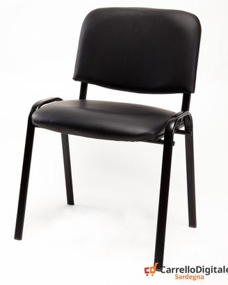 Sedia Imbottita in Eco Pelle NERO