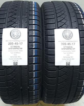 2 GOMME 205 45 17 GT RADIAL A72243