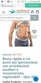 Corsetto P35 per colonna vertebrale 