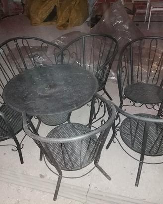 set da giardino in ferro battuto 