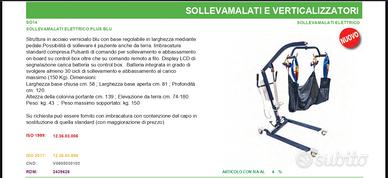 Sollevatore elettrico disabili e malati NUOVO