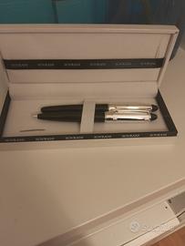 set penne scrivania in argento 