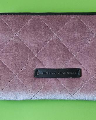 Portafoglio Brunello Cucinelli velluto di cashmere