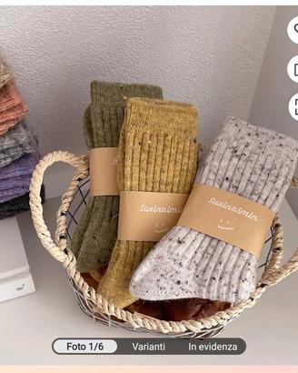 Set 8 Calze in cashmere tg.36-40 