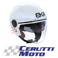 Casco Jet bianco perla BKR 3 omologazione 22-06