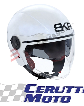 Casco Jet bianco perla BKR 3 omologazione 22-06