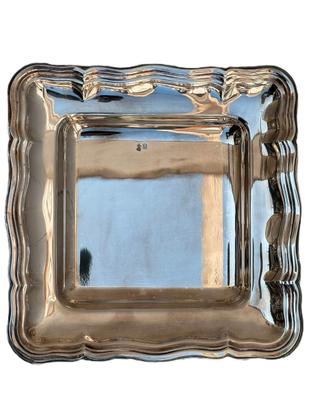 Set di 6 piattini quadrati da 14 cm Silver