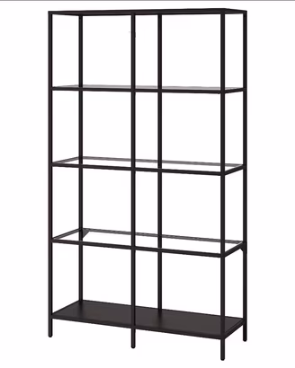 Scaffale, metallo e vetro