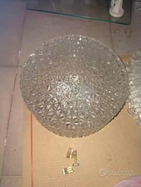 plafoniera in vetro vintage